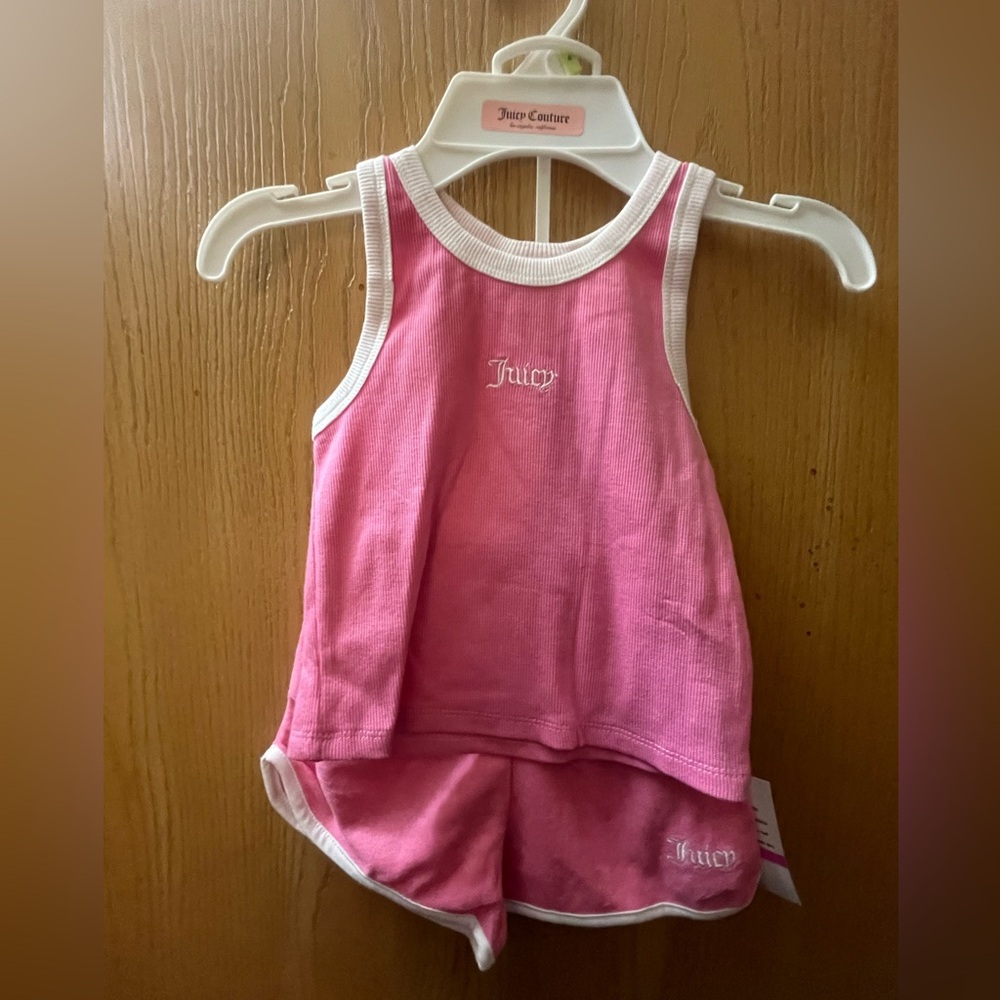 Juicy Couture Pink Sleeveless Top and Shorts